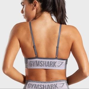 Gymshark Flex Strappy Bra (M) Gray/Pink